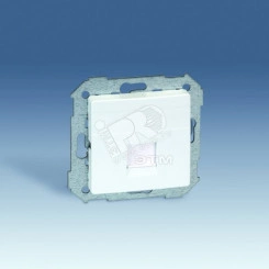 Адаптер на 1 RJ45 75542-30, шторка, S82, белый Адаптер на 1 RJ45 75542-30, шторка, S82, белый
