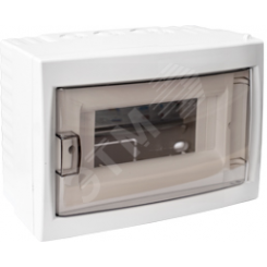 Щит распределительный навесной КНО-8Д с 0 шиной 8М пластиковый белый прозрачная дверь