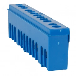 Шина нулевая в изоляции OptiKit BB-I-N-DIN-16-6х9-синий Шина нулевая в изоляции OptiKit BB-I-N-DIN-16-6х9-синий