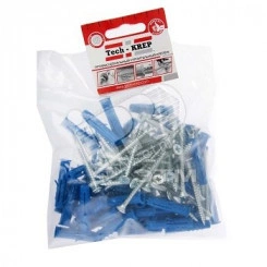 Шуруп универсальный 3.0х30 потайная головка оцинкованный + дюбель 5х25 (50шт) Шуруп универсальный 3.0х30 потайная головка оцинкованный + дюбель 5х25 (50шт)