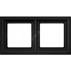 Рамка 2-местная для вертикальной и горизонтальной установки. Серия- Eco DECO. Материал- термопласт. Цвет- антрацит (крашеный)