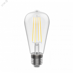 Лампа светодиодная LED 10 Вт 970 Лм 4100К Е27 ST64 Filament Gauss