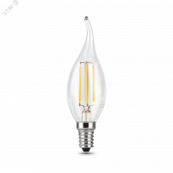 Лампа светодиодная LED 7 Вт 550 Лм 2700К теплая Е14 Свеча на ветру Filament Gauss