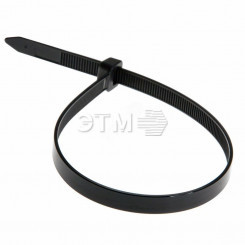 Хомут-стяжка кабельная нейлоновая 350x7,6 мм, черная, упаковка 100 шт