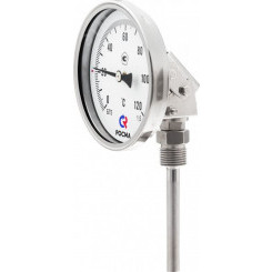 Термометр биметаллический коррозионностойкий универсальный БТ-54.220  -30-50С  100 мм 1/2 кл.т. 1.5