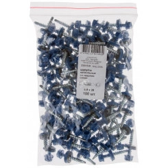 Шуруп кровельный 4,8х28 сверлоконечный (100шт) Шуруп кровельный 4,8х28 сверлоконечный (100шт)