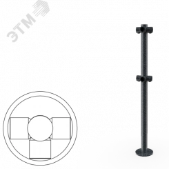 Стойка ограждения T-образная нержавеющая сталь Стойка ограждения T-образная нержавеющая сталь