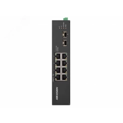 Коммутатор неуправляемый PoE 8 портов 1000 Мб/с, 2хRJ45, 110 Вт