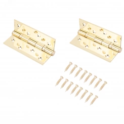 Петля дверная универсальная 2шт, АЛЛЮР 2043 2BB-FHP BP латунь