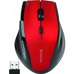 Мышь быспроводная Accura MM-365 800-1600 dpi, 6 кнопок, красный