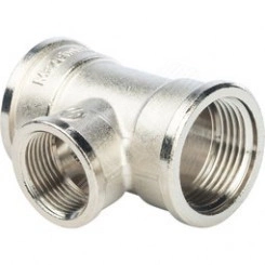 Тройник ВВВ 1'х3/4'х1' переходной, никелированный Тройник ВВВ 1'х3/4'х1' переходной, никелированный