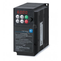 Преобразователь частоты FVR0.75AS1S-7E FVR-Micro серии AS1S, 220~230B (1 фаза), 0.75 кВт / 4.2 (4.2) A, перегрузка 150% / 1 мин., ПИД-регулирование, IP20, без ЭМС-фильтра, встроенный RS485