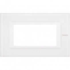 Axolute Накладки декоративные прямоугольные White/белое стекло на 4 модуля