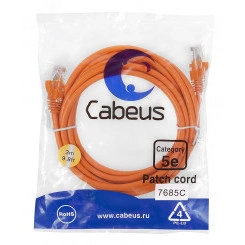 Патч-корд PC-UTP-RJ45-Cat.5e-3m-OR U/UTP, категория 5е, 2xRJ45/8p8c, неэкранированный, оранжевый, PVC, 3м
