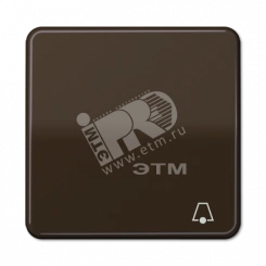 Клавиша с символом  звонок   коричневая