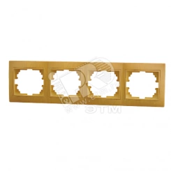 MIRA Рамка 4 поста горизонтальная ольха