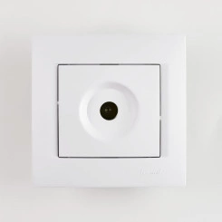 KARINA Розетка ТВ проходная белая (10шт/120шт) KARINA Розетка ТВ проходная белая (10шт/120шт)