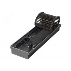 Конвектор внутрипольный КРК 24.11.510 П  с естественной конвекцией (решетка роликовая, черное анодирование)