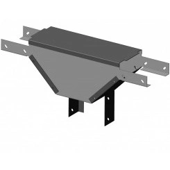 Отвод тройниковый замковый с разворотом трассы на 90 вниз ОТЗРН 150х65 УТ1.5  оцинкованный лист(толщина покрытия 10 -18мкм)  S1.5