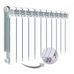 Радиатор алюминиевый секционный 500/14 нижнее левое подключение Радиатор алюминиевый секционный 500/14 нижнее левое подключение