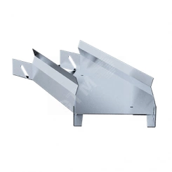 ЛУГГуц600х100-135 S=1.5мм Лоток угловой горизонтальный усиленный глухой оцинкованный