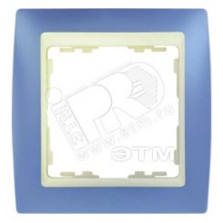 Рамка на 4 поста, S82, сирень - сл.кость