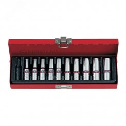 Набор глубоких торцевых головок 1/4', шестигранные, 5/32'-1/2', 10 предметов Набор глубоких торцевых головок 1/4', шестигранные, 5/32'-1/2', 10 предметов