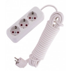 Удлинитель с заземлением 3 входа 7 метров Удлинитель с заземлением 3 входа 7 метров