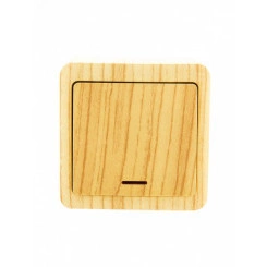 VIOLA Выключатель с подсветкой белёный дуб (12шт/144шт) VIOLA Выключатель с подсветкой белёный дуб (12шт/144шт)