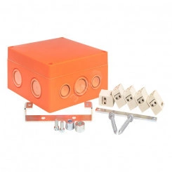 Коробка распаячная огнестойкая (126х126х74) 5 двойных кк/1,5-6мм?/12 мв IP66 EKF PROxima Коробка распаячная огнестойкая (126х126х74) 5 двойных кк/1,5-6мм?/12 мв IP66 EKF PROxima