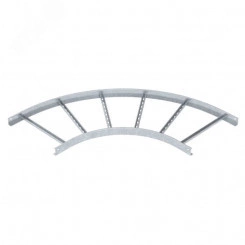 Угловая секция 90° лестничного лотка 60х500 мм R=500 мм Угловая секция 90° лестничного лотка 60х500 мм R=500 мм