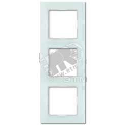 Рамка 3-я для горизонтальной/вертикальной установки  Серия- ACreation  Материал- стекло  Цвет- матовый белый