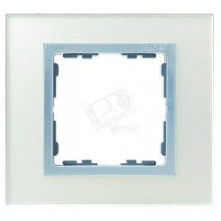 Рамка на 2 поста, S82N, серебро - алюминий (стекло)