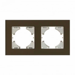 UGRA рамка 2-местная, стекло, коричневый. UGRA рамка 2-местная, стекло, коричневый.