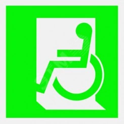 Пластина Выход для МГН здесь (правосторонний) PP-17174.E60-02 Пластина Выход для МГН здесь (правосторонний) PP-17174.E60-02