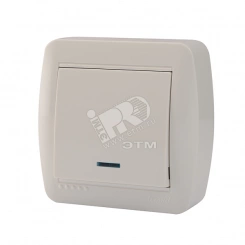 DEMET Выключатель с подсветкой наружный белый DEMET Выключатель с подсветкой наружный белый