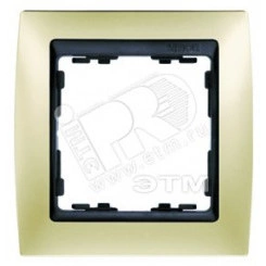 Рамка на 1 пост, S82, шампань матовая - графит