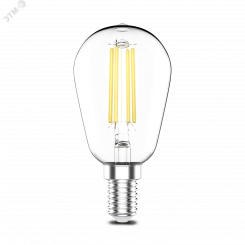 Лампа светодиодная LED 4.5 Вт 470 Лм 2700К теплая Е14 ST45 Basic Filament Gauss Лампа светодиодная LED 4.5 Вт 470 Лм 2700К теплая Е14 ST45 Basic Filament Gauss