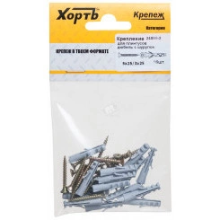 Дюбель с шурупом 5х25/3х25 (16шт) Дюбель с шурупом 5х25/3х25 (16шт)