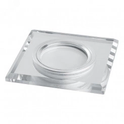 Светильник ИВО-50w G5.3 со светодиодной подсветкой 4000К квадрат белый хром Светильник ИВО-50w G5.3 со светодиодной подсветкой 4000К квадрат белый хром