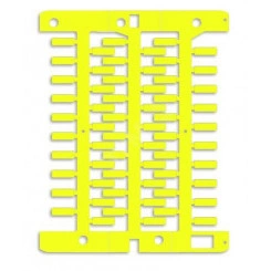 Маркировка для провода, жесткая, для трубочек. 4х12мм. Желтая (60 шт на 1 листе)