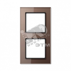 Рамка 2-я для горизонтальной/вертикальной установки  Серия- ACreation  Материал- стекло  Цвет- мокко