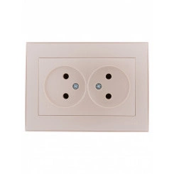 Розетка RAIN двойная б/з керамика жемчужно-белый перламутр Розетка RAIN двойная б/з керамика жемчужно-белый перламутр