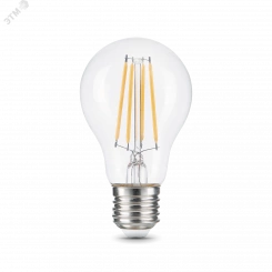 Лампа светодиодная LED 12 Вт 1200 Лм 2700К теплая Е27 А60 Filament Gauss Лампа светодиодная LED 12 Вт 1200 Лм 2700К теплая Е27 А60 Filament Gauss