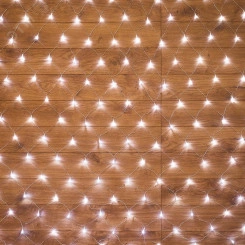 Гирлянда Сеть 1,5х1,5 м, прозрачный ПВХ, 96 LED белый