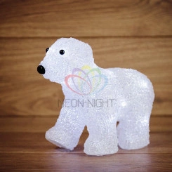 Фигура домашняя светодиодная акриловая медвежонок 2х4х11х18см 4.5В 3 батарейки AA (не входят в комплект) 16LED Фигура домашняя светодиодная акриловая медвежонок 2х4х11х18см 4.5В 3 батарейки AA (не входят в комплект) 16LED