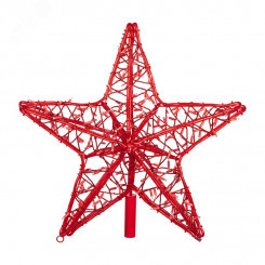 Фигура светодиодная Звезда 80 см, 160 светодиодов, с трубой и подвесом, цвет свечения красный
