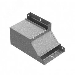 Поворот вертикальный вверх правый к лотку 300х50, толщ. 1,0 мм, Сендзимир цинк