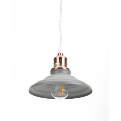 Светильник подвесной декоративный PL4 GR/RC металл, E27, max 60W, d203 мм, шагрень серый/медь (10/210) ЭРА