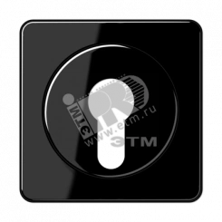 Крышка для выключателя с замком  черная